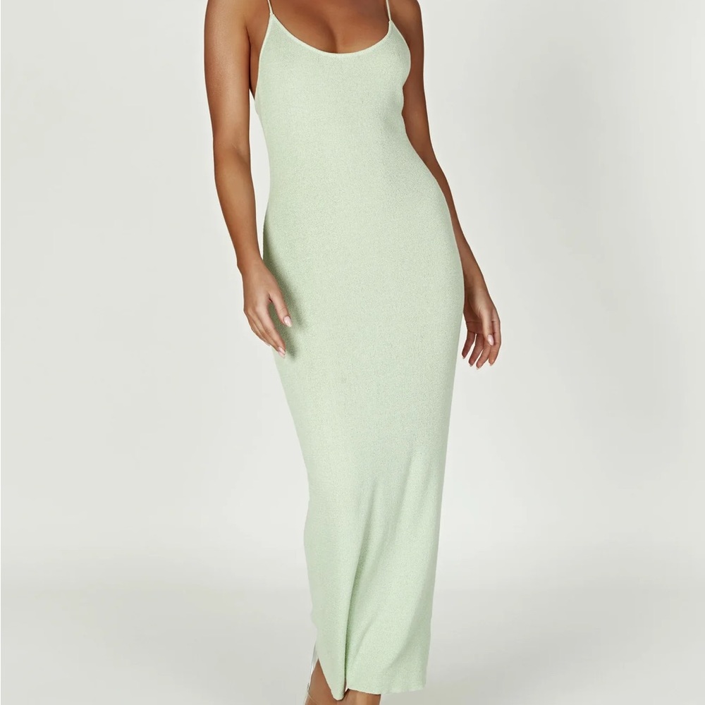 NWT Meshki Magnolia Knit Midi Dress in Pistachio Green - Size S